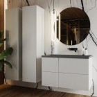 Krofam Edge szafka podumywalkowa 70 cm wisząca biało-szara półmat 138-0101