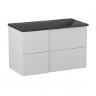 Krofam Edge szafka podumywalkowa 90 cm wisząca biało-szara półmat 138-0102