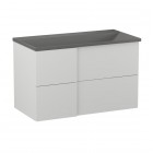 Krofam Edge szafka podumywalkowa 90 cm wisząca biało-szara półmat 138-0102