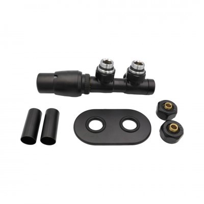 Deante zestaw termostatyczny zintegrowany grzejnikowy lewy czarny mat AGI_NZL1