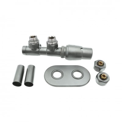 Deante zestaw termostatyczny zintegrowany grzejnikowy prawy stalowy mat AGI_FZP1