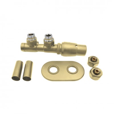 Deante zestaw termostatyczny zintegrowany grzejnikowy prawy złoty mat AGI_RZP1