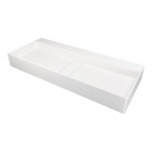 Deante Blur umywalka nablatowa 80x40 cm prostokątna alabaster CQB_AU8S