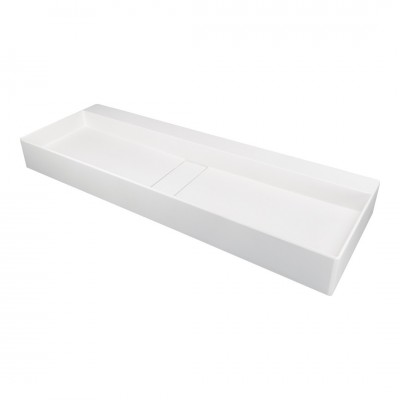 Deante Blur umywalka nablatowa 100x40 cm prostokątna alabaster CQB_AU1S