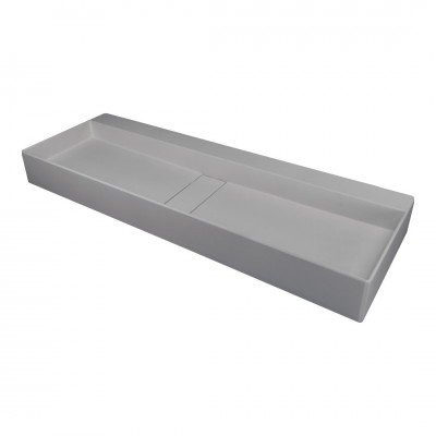 Deante Blur umywalka nablatowa 100x40 cm prostokątna szary metalik CQB_SU1S