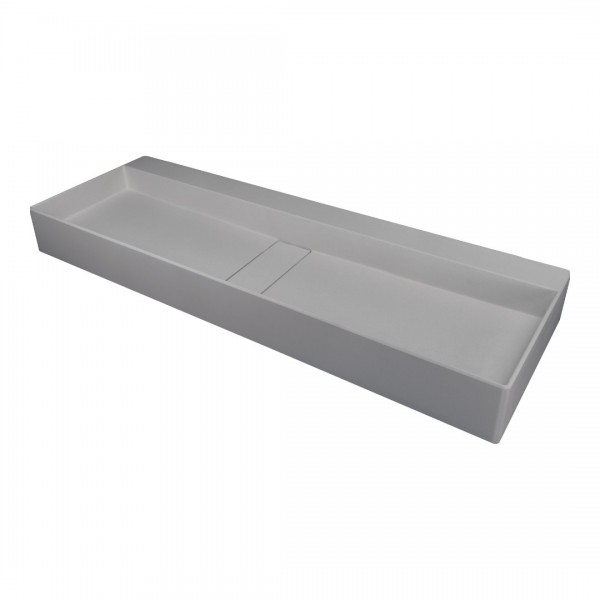 Deante Blur umywalka nablatowa 100x40 cm prostokątna szary metalik CQB_SU1S