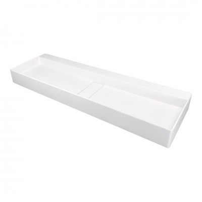 Deante Blur umywalka nablatowa 120x40 cm prostokątna alabaster CQB_AU2S