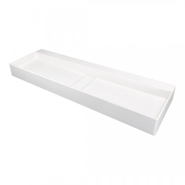 Deante Blur umywalka nablatowa 120x40 cm prostokątna alabaster CQB_AU2S