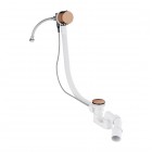 Omnires syfon wannowy z napełnianiem miedź połysk TK132-PLUS-3.76+64-SCP