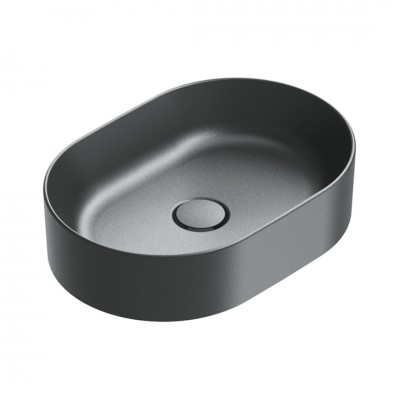 Catalano Zero umywalka nablatowa 50x35 cm owalna czarny mat 0122500022
