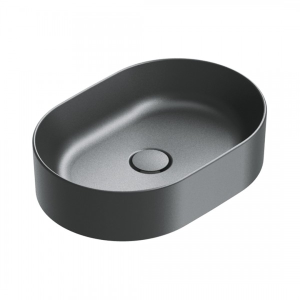 Catalano Zero umywalka nablatowa 50x35 cm owalna czarny mat 0122500022