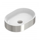 Catalano Zero umywalka nablatowa 50x35 cm owalna biały/srebrny 0122500041