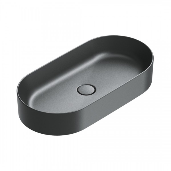 Catalano Zero umywalka nablatowa 70x35 cm owalna czarny mat 0122700022