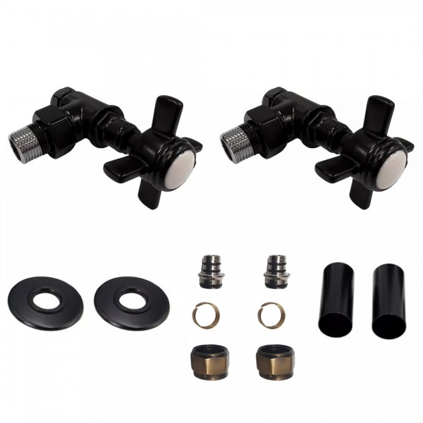 Imers Retro All in One zestaw regulacyjny kątowy czarny mat 1711/1931CZM(PEX)