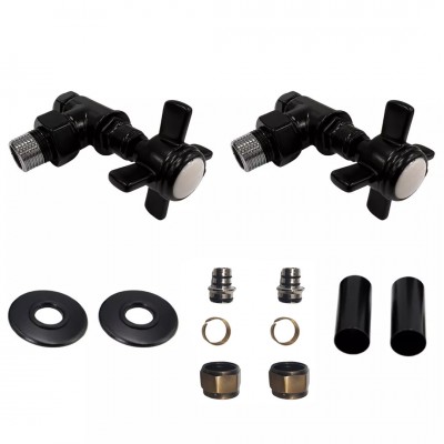 Imers Retro All in One zestaw regulacyjny kątowy czarny połysk 1711/1931CZP(PEX)