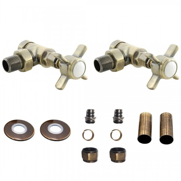 Imers Retro All in One zestaw regulacyjny kątowy stare złoto 1711/1931B(PEX)