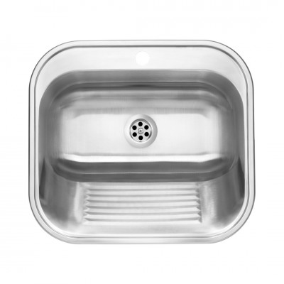 Deante komora gospodarcza 55x49,5 cm stalowa satyna ZYK 010B