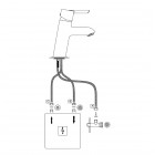 Deante bateria umywalkowa niskociśnieniowa do podgrzewacza chrom BEZ 020H