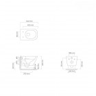 Oltens Hadsel miska WC wisząca PureRim z deską wolnoopadającą 42040000