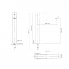 Oltens Hadsel bateria umywalkowa stojąca wysoka chrom 32404100