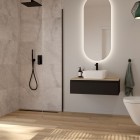 Oltens Hadsel bateria umywalkowa stojąca wysoka czarny mat 32404300