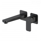 Oltens Hadsel bateria umywalkowa podtynkowa wylewka 18,5 cm czarny mat 32106300