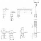 Oltens Hadsel bateria wannowa 4-otworowa chrom 34203100