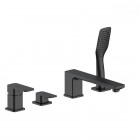 Oltens Hadsel bateria wannowa 4-otworowa czarny mat 34203300