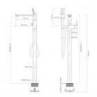Oltens Hadsel bateria wannowa wolnostojąca chrom 34303100