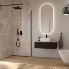 Oltens Hadsel zestaw prysznicowy podtynkowy deszczownica 30 cm czarny mat 36625300