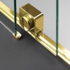 Deante Prizma ścianka wolnostojąca 90 cm Walk-in złoty połysk KTJ_Z39R