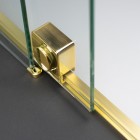 Deante Prizma ścianka wolnostojąca 100 cm Walk-in złoto szczotkowane KTJ_R30R