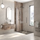 Deante Prizma ścianka wolnostojąca 90 cm Walk-in titanium KTJ_D39R