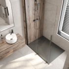 Deante Prizma ścianka wolnostojąca 90 cm Walk-in titanium KTJ_D39R