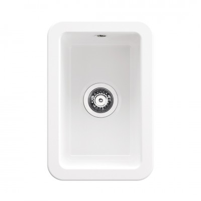 Deante Lumi zlewozmywak ceramiczny 30,4x45,7 cm biały ZCU_610A