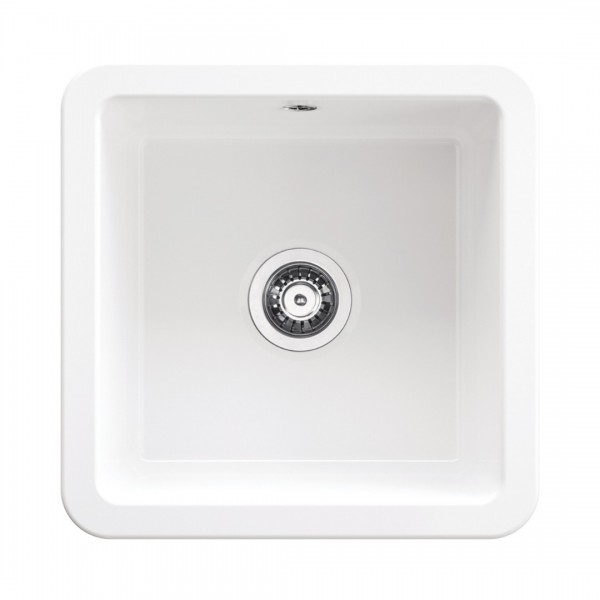 Deante Lumi zlewozmywak ceramiczny 45,7x45,7 cm biały ZCU_610B