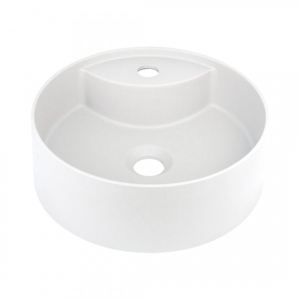 Deante Silia umywalka nablatowa okrągła 36 cm alabaster CQS_AU4B