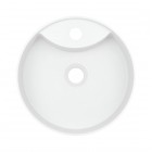 Deante Silia umywalka nablatowa okrągła 36 cm alabaster CQS_AU4B