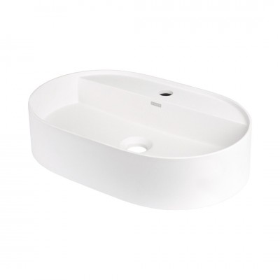 Deante Silia umywalka nablatowa owalna 55x35 cm alabaster CQS_AU6B