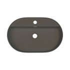 Deante Silia umywalka nablatowa owalna 55x35 cm antracyt metalik CQS_TU6B