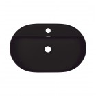 Deante Silia umywalka nablatowa owalna 55x35 cm czarny mat CQS_NU6B