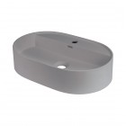 Deante Silia umywalka nablatowa owalna 55x35 cm szary metalik CQS_SU6B