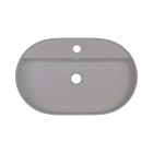 Deante Silia umywalka nablatowa owalna 55x35 cm szary metalik CQS_SU6B