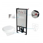 Deante Neo Boro zestaw 6w1 przycisk chrom połysk CMOS6SPW