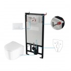 Deante Jasmin zestaw 6w1 przycisk biały CDJA6ZPW