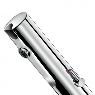 Delabie Tempomatic mix 4 bateria elektroniczna umywalkowa z regulatorem temperatury zasilanie 230/6 V chrom 490000