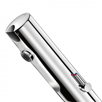 Delabie Tempomatic mix 4 bateria elektroniczna umywalkowa z regulatorem temperatury zasilanie 230/6 V chrom 490100