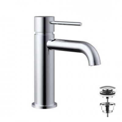 Demm Spike bateria umywalkowa stojąca z korkiem klik klak chrom 6812/K