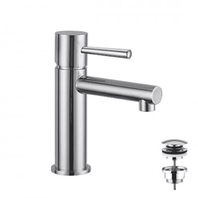 Demm Spike bateria umywalkowa stojąca z korkiem klik klak chrom 6810/K