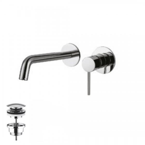 Demm Spike bateria umywalkowa podtynkowa wylewka 21,3 cm z korkiem klik klak chrom 6817/K